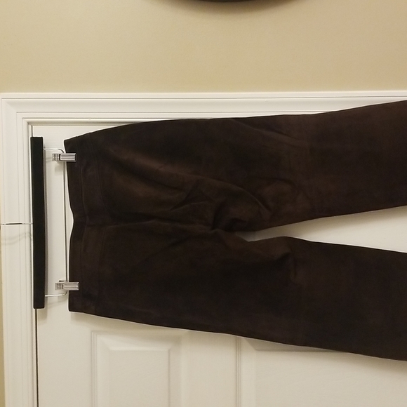 Chocolate suede leather pants - Picture 7 of 10